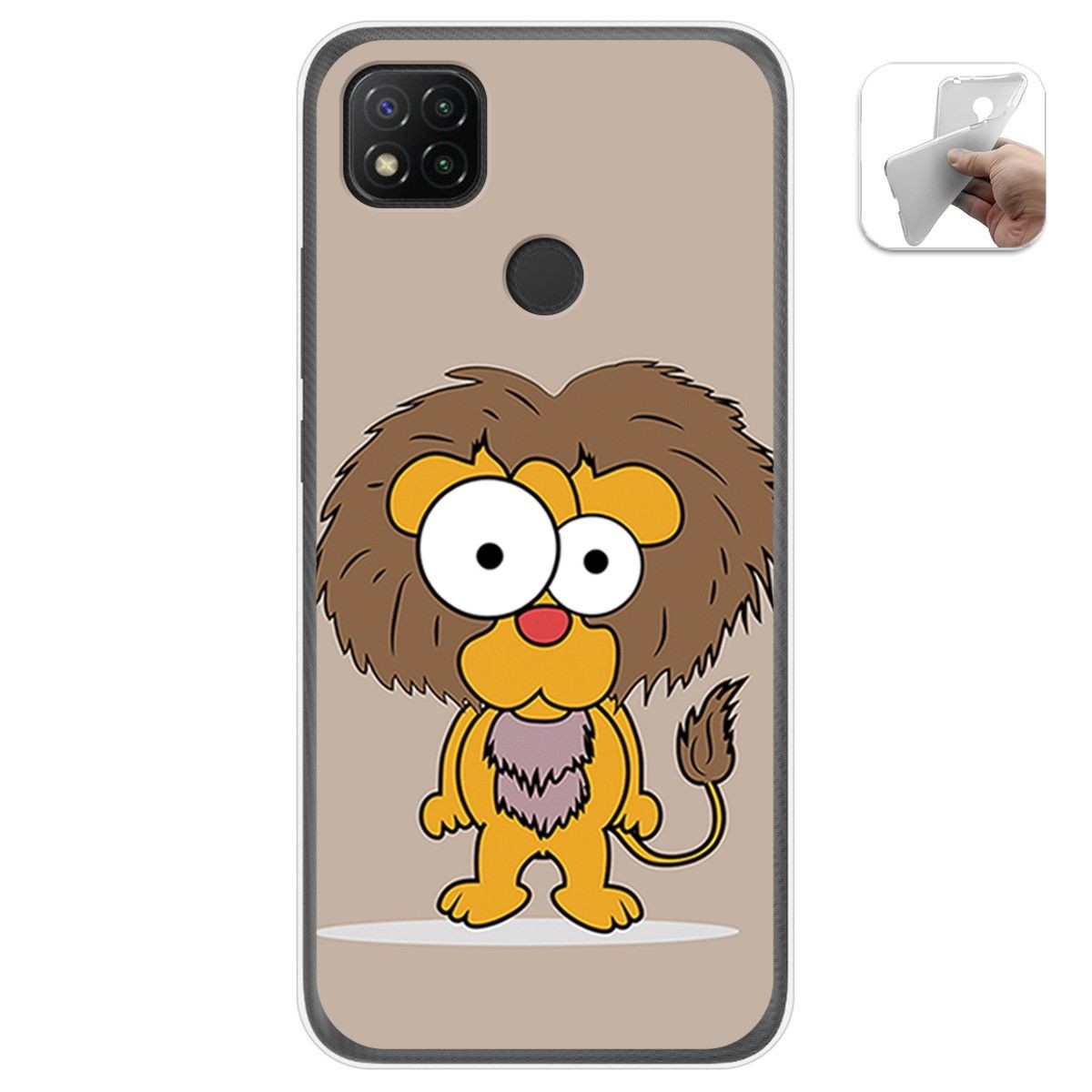 Funda Gel Tpu para Xiaomi Redmi 9C diseño Leon Dibujos