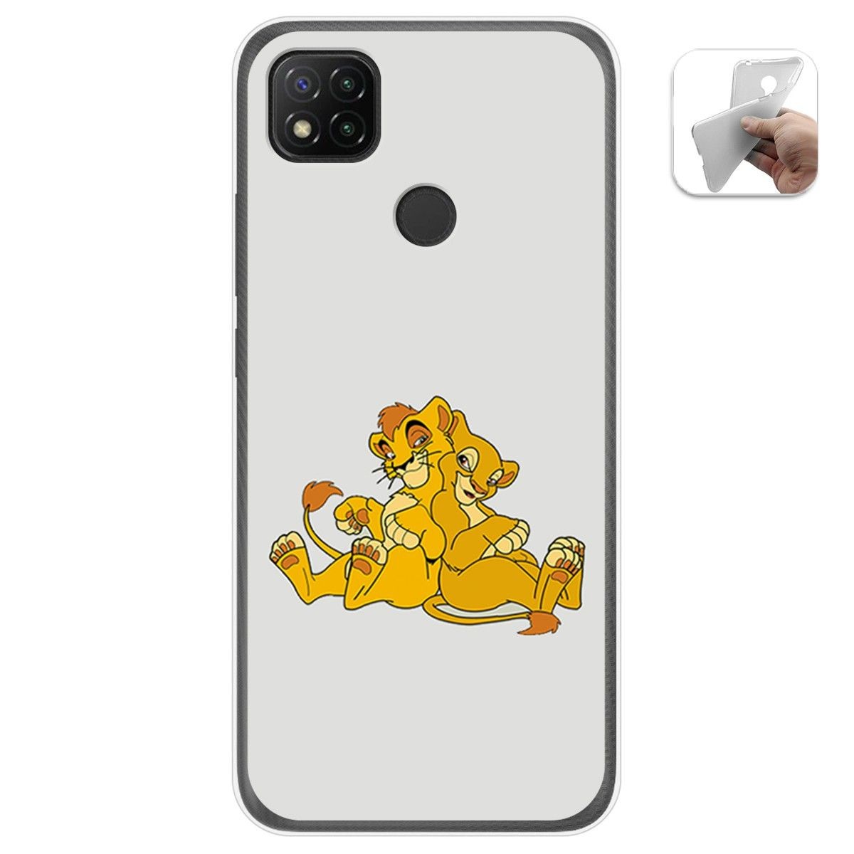Funda Gel Tpu para Xiaomi Redmi 9C diseño Leones Dibujos