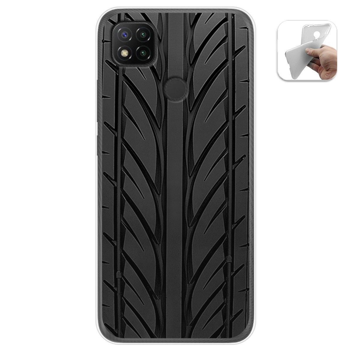 Funda Gel Tpu para Xiaomi Redmi 9C diseño Neumatico Dibujos