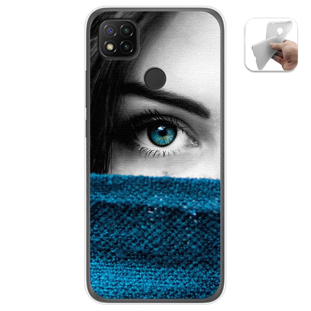 Funda Gel Tpu para Xiaomi Redmi 9C diseño Ojo Dibujos