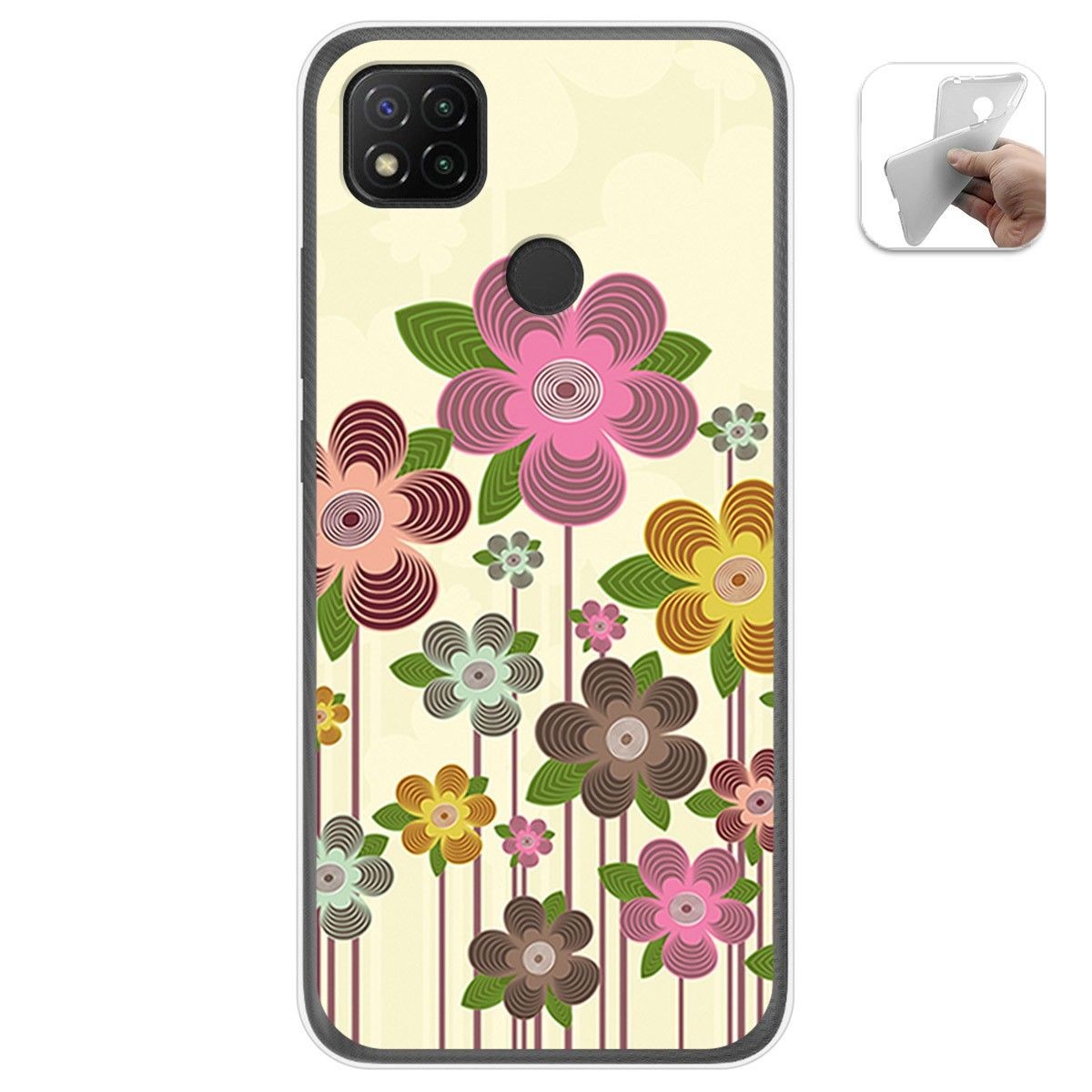 Funda Gel Tpu para Xiaomi Redmi 9C diseño Primavera En Flor Dibujos