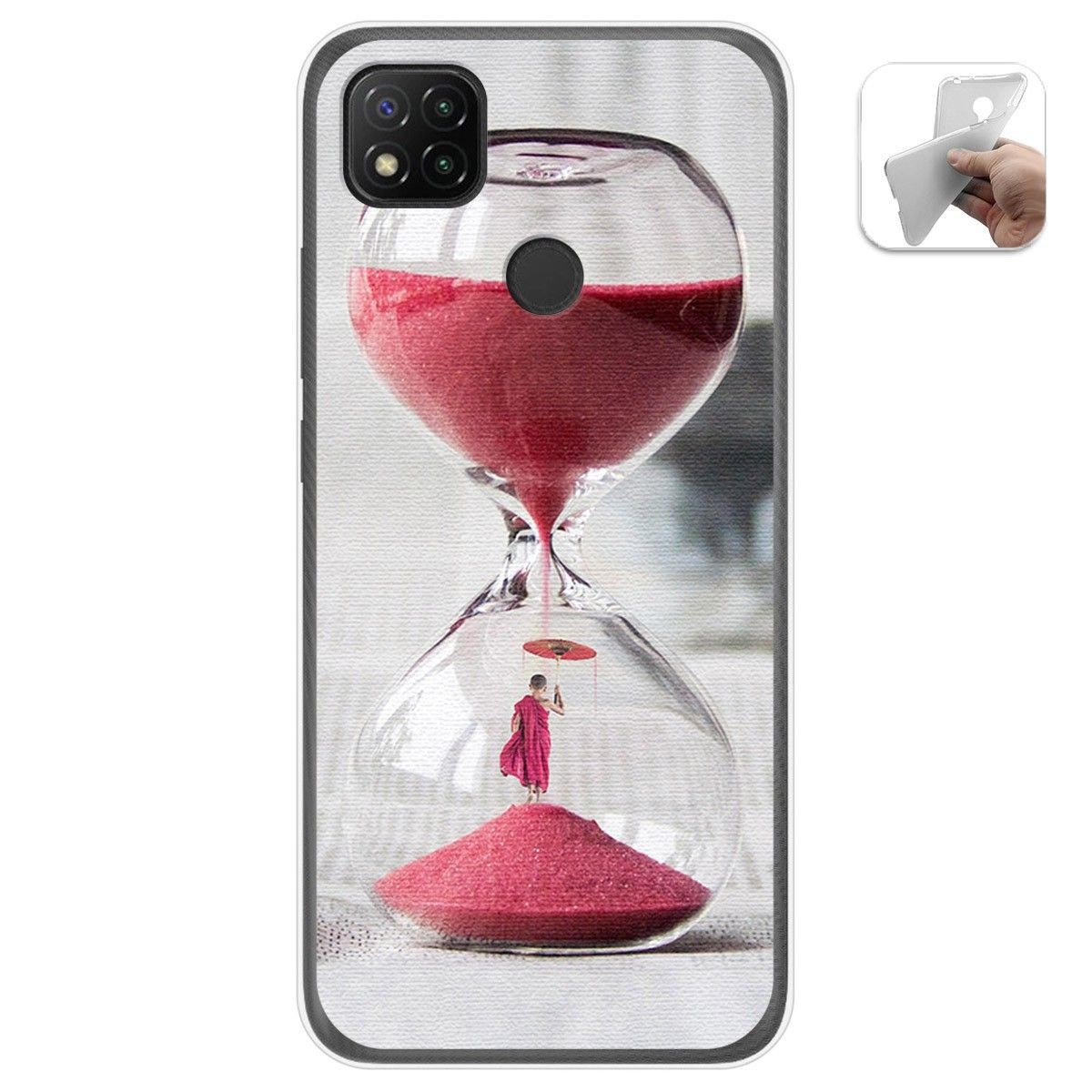 Funda Gel Tpu para Xiaomi Redmi 9C diseño Reloj Dibujos
