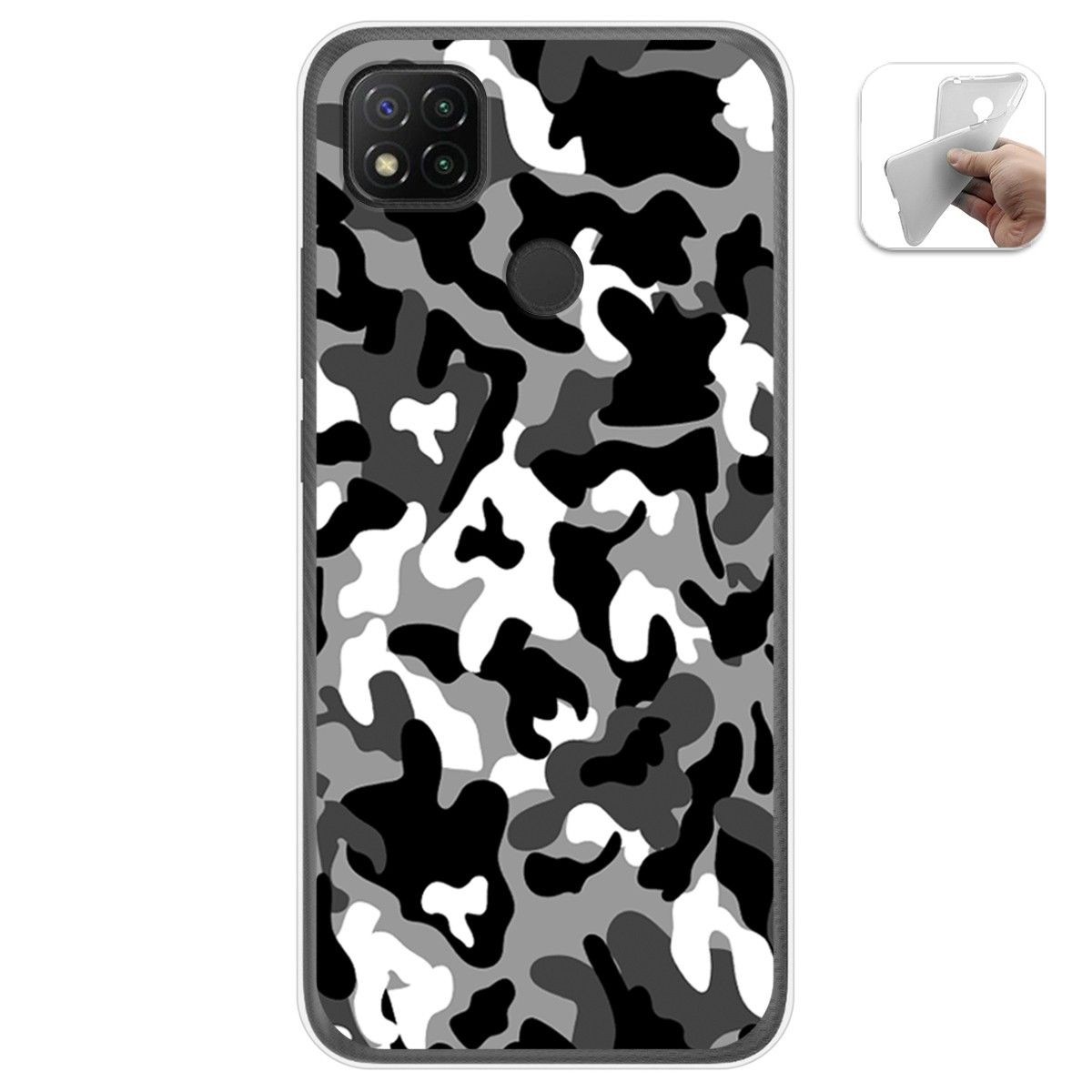 Funda Gel Tpu para Xiaomi Redmi 9C diseño Snow Camuflaje Dibujos