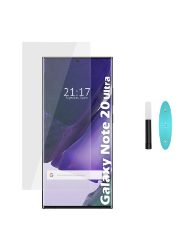 Protector Cristal Templado Completo Curvo UV Full Glue para Samsung Galaxy Note 20 Ultra Vidrio