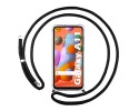 Funda Colgante Transparente para Samsung Galaxy A11 / M11 con Cordon Negro