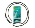 Funda Colgante Transparente para Oppo Find X2 Pro con Cordon Verde / Dorado
