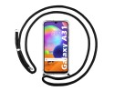 Funda Colgante Transparente para Samsung Galaxy A31 con Cordon Negro
