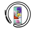 Funda Colgante Transparente para Samsung Galaxy A51 5G con Cordon Negro