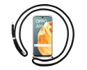 Funda Colgante Transparente para Oppo A91 con Cordon Negro