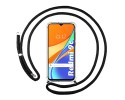 Funda Colgante Transparente para Xiaomi Redmi 9C con Cordon Negro