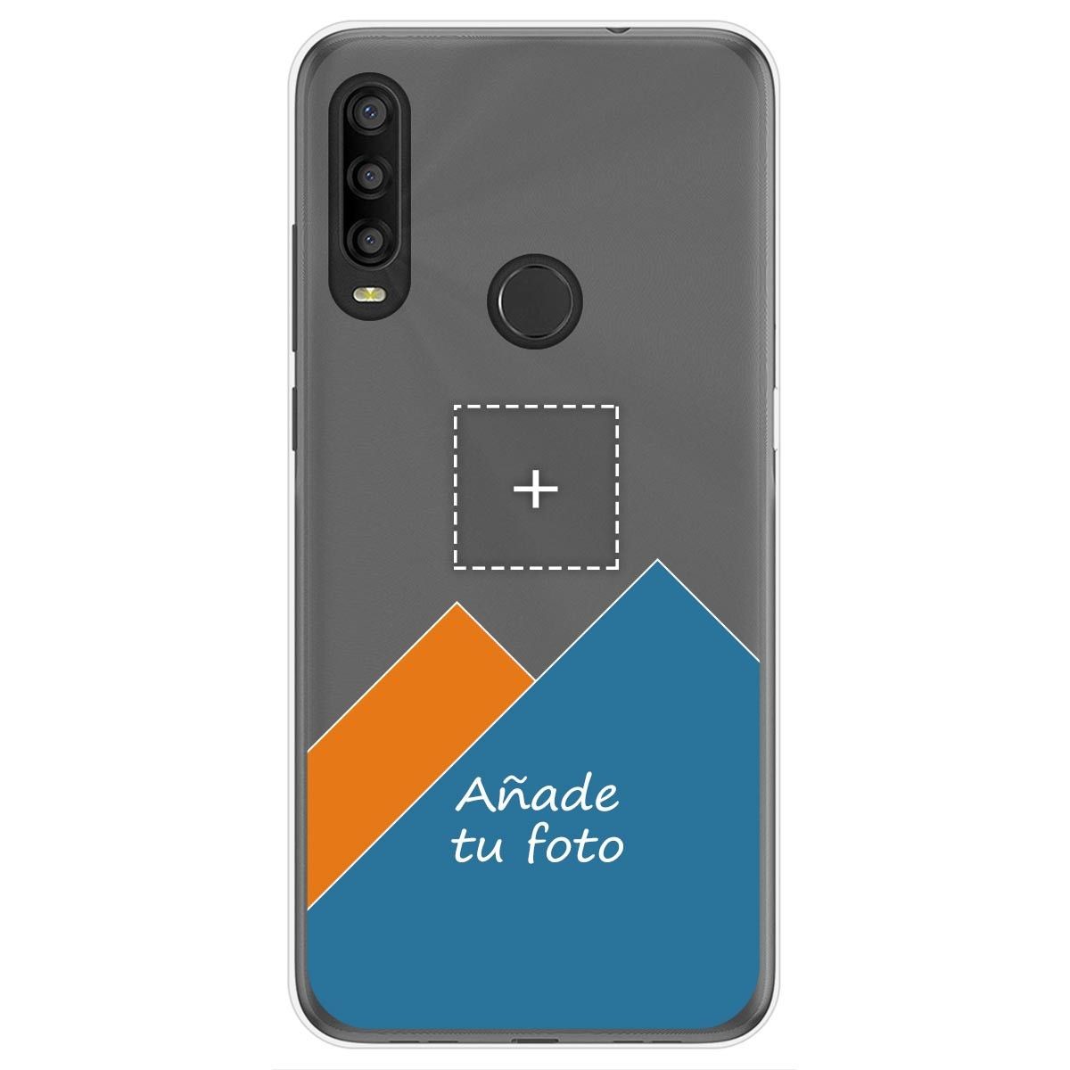 Personaliza tu Funda Gel Silicona Transparente con tu Fotografia para Alcatel 1SE 2020 dibujo personalizada