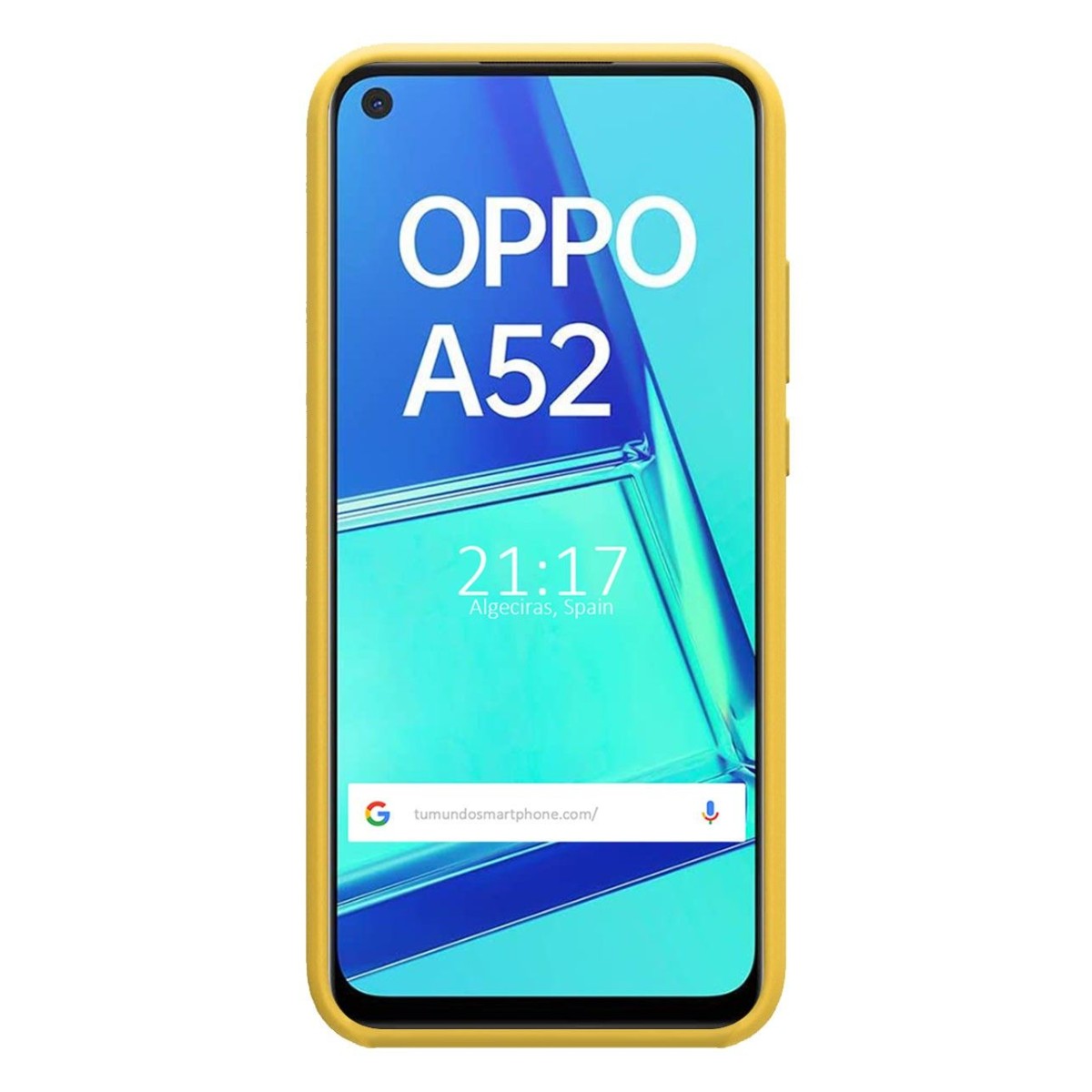 Funda Silicona Líquida Ultra Suave para Oppo A52 / A72 color Amarilla