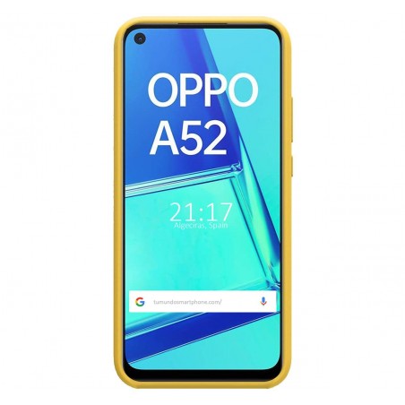 Funda Silicona Líquida Ultra Suave para Oppo A52 / A72 color Amarilla