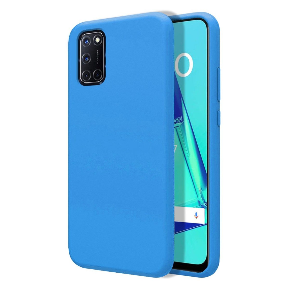 Funda Silicona Líquida Ultra Suave para Oppo A52 / A72 color Azul