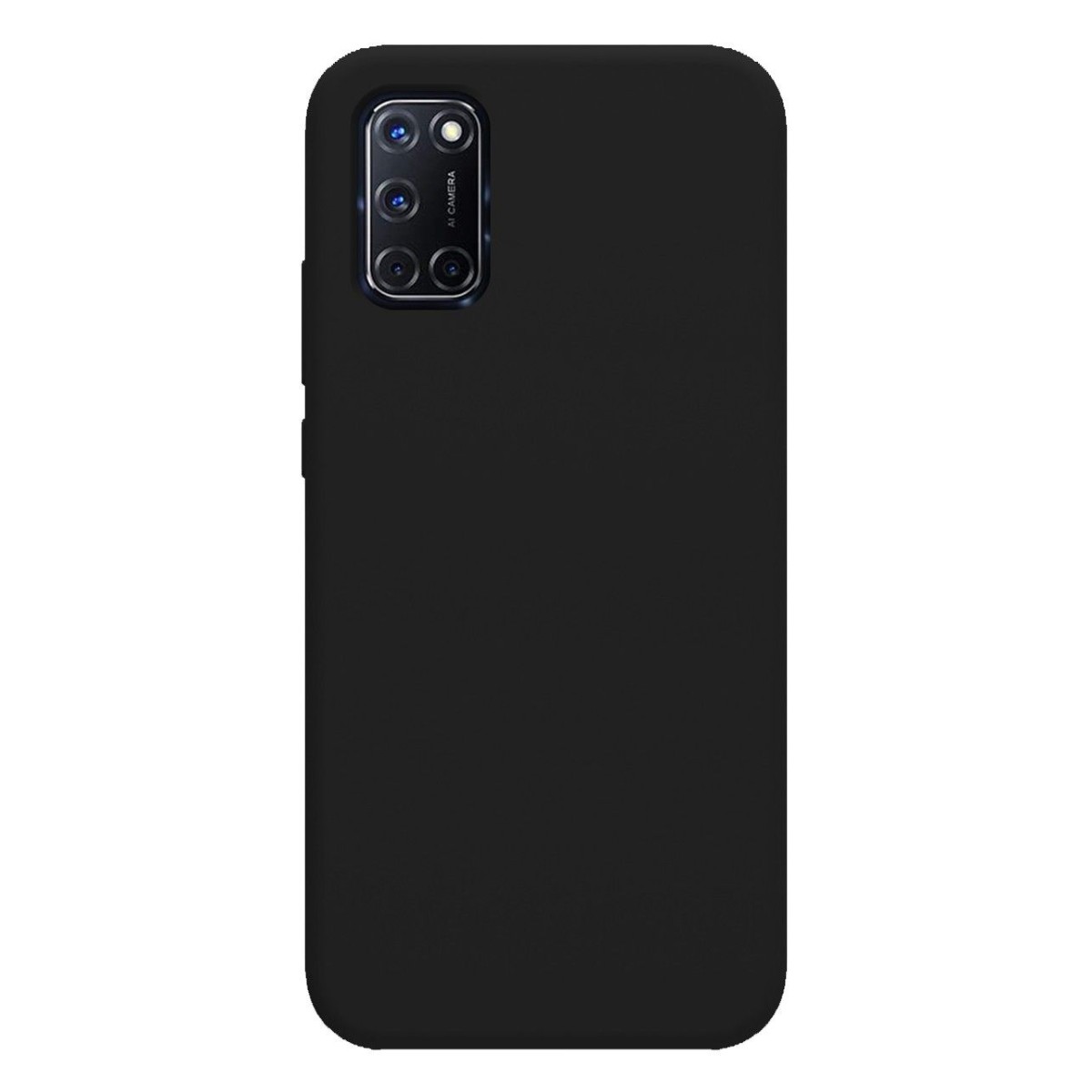 Funda Silicona Líquida Ultra Suave para Oppo A52 / A72 color Negra