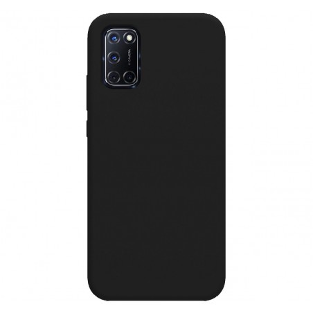 Funda Silicona Líquida Ultra Suave para Oppo A52 / A72 color Negra