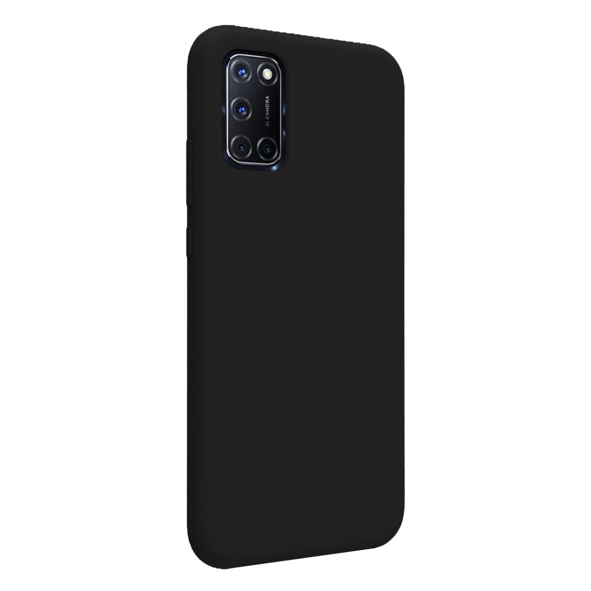 Funda Silicona Líquida Ultra Suave para Oppo A52 / A72 color Negra