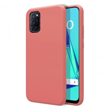 Funda Silicona Líquida Ultra Suave para Oppo A52 / A72 color Rosa