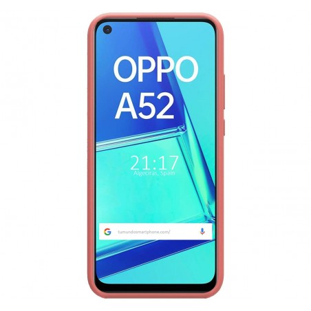 Funda Silicona Líquida Ultra Suave para Oppo A52 / A72 color Rosa