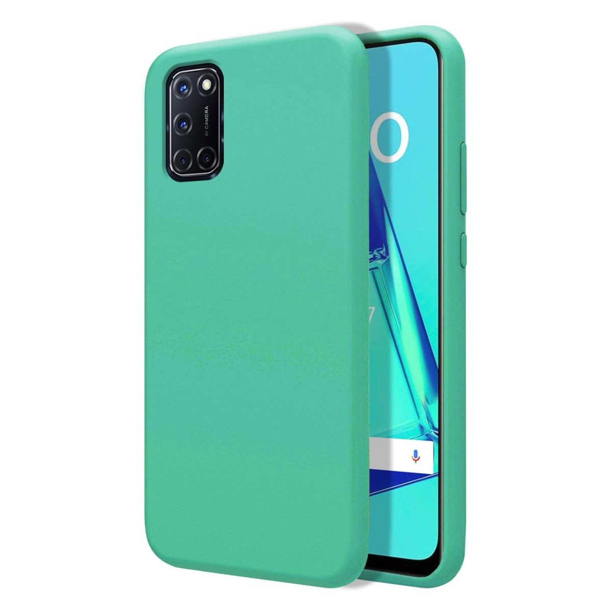 Funda Silicona Líquida Ultra Suave para Oppo A52 / A72 color Verde