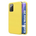 Funda Silicona Líquida Ultra Suave para Samsung Galaxy Note 20 color Amarilla