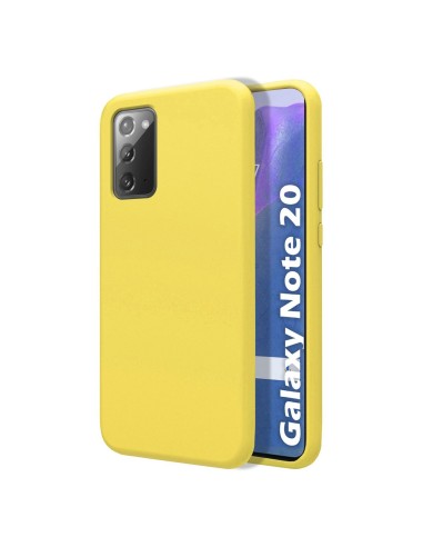 Funda Silicona Líquida Ultra Suave para Samsung Galaxy Note 20 color Amarilla