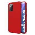 Funda Silicona Líquida Ultra Suave para Samsung Galaxy Note 20 color Roja