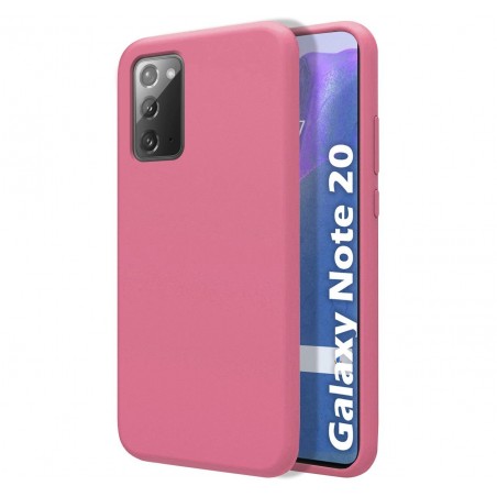 Funda Silicona Líquida Ultra Suave para Samsung Galaxy Note 20 color Rosa