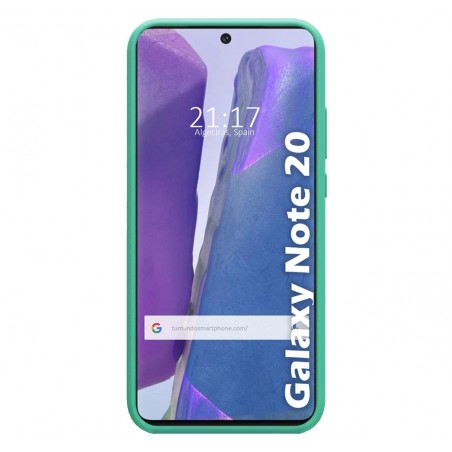 Funda Silicona Líquida Ultra Suave para Samsung Galaxy Note 20 color Verde