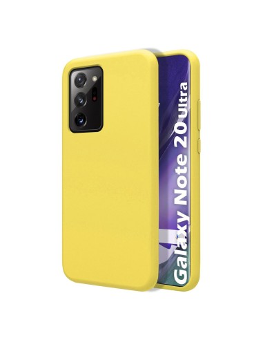 Funda Silicona Líquida Ultra Suave para Samsung Galaxy Note 20 Ultra color Amarilla