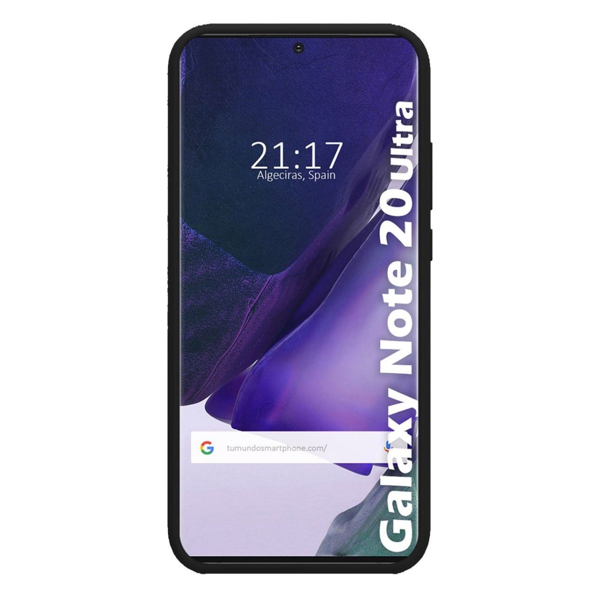 Funda Silicona Líquida Ultra Suave para Samsung Galaxy Note 20 Ultra color Negra