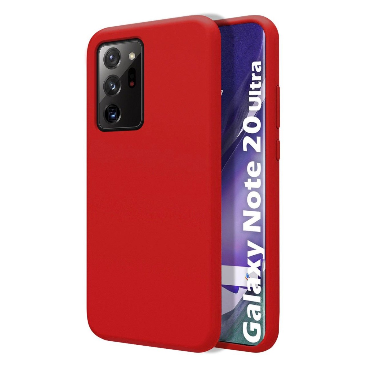 Funda Silicona Líquida Ultra Suave para Samsung Galaxy Note 20 Ultra color Roja