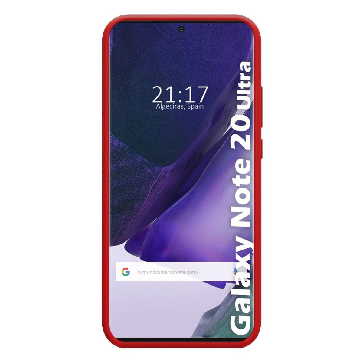 Funda Silicona Líquida Ultra Suave para Samsung Galaxy Note 20 Ultra color Roja