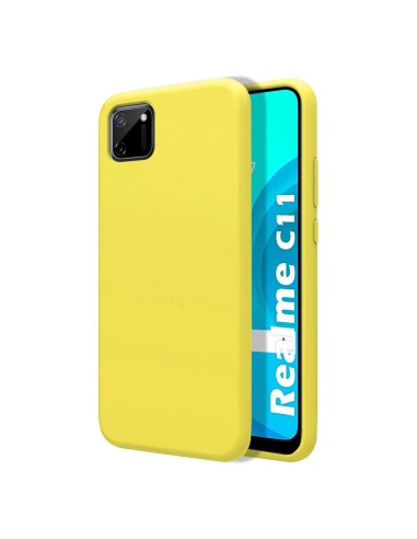 Funda Silicona Líquida Ultra Suave para Realme C11 color Amarilla