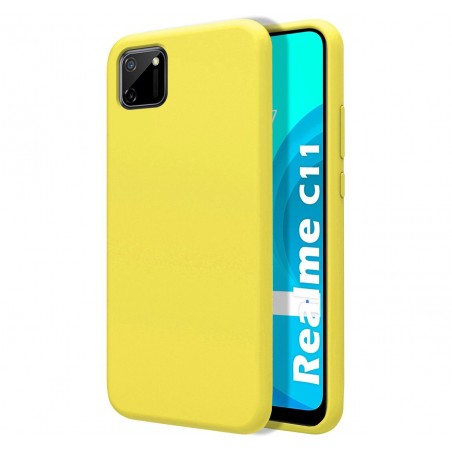 Funda Silicona Líquida Ultra Suave para Realme C11 color Amarilla