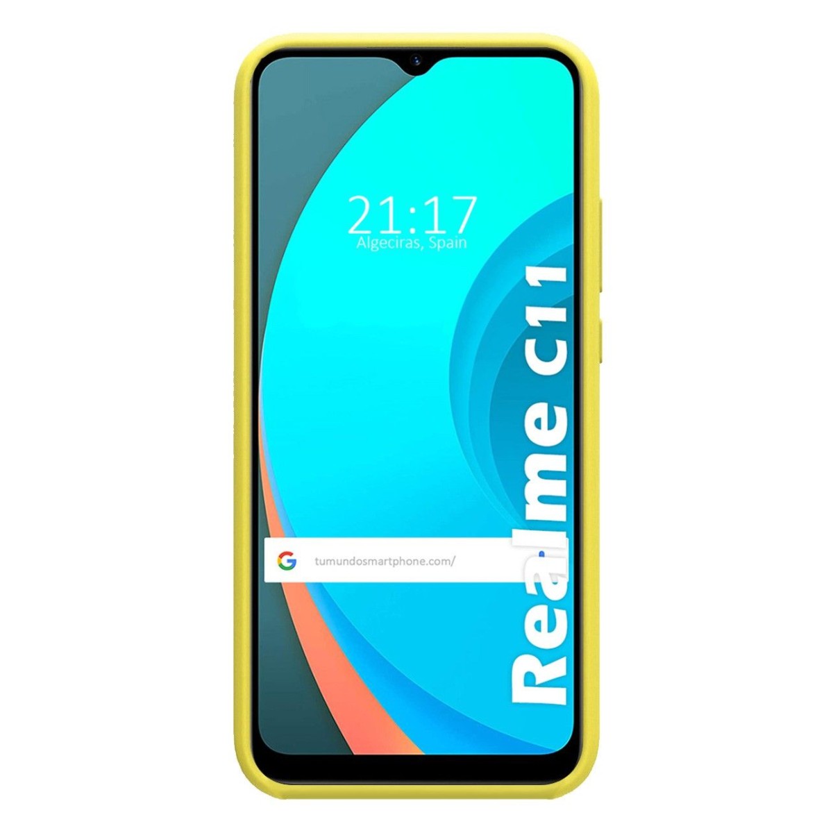 Funda Silicona Líquida Ultra Suave para Realme C11 color Amarilla