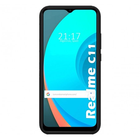 Funda Silicona Líquida Ultra Suave para Realme C11 color Negra