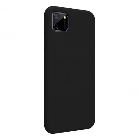 Funda Silicona Líquida Ultra Suave para Realme C11 color Negra