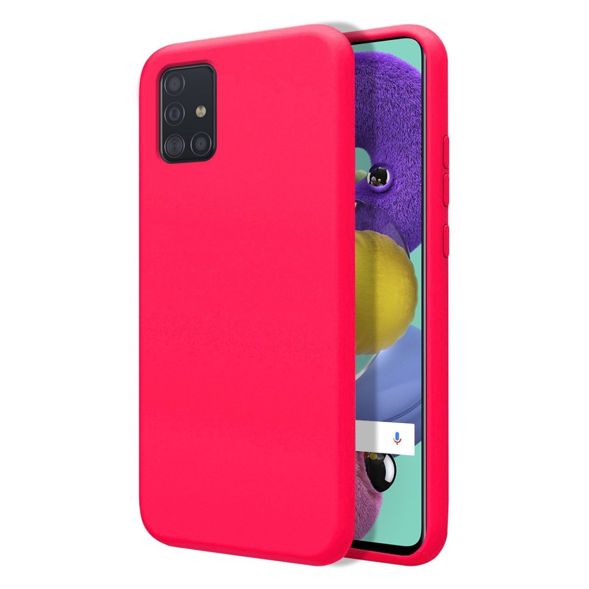 Funda Silicona Líquida Ultra Suave para Samsung Galaxy A51 5G color Rosa Fucsia