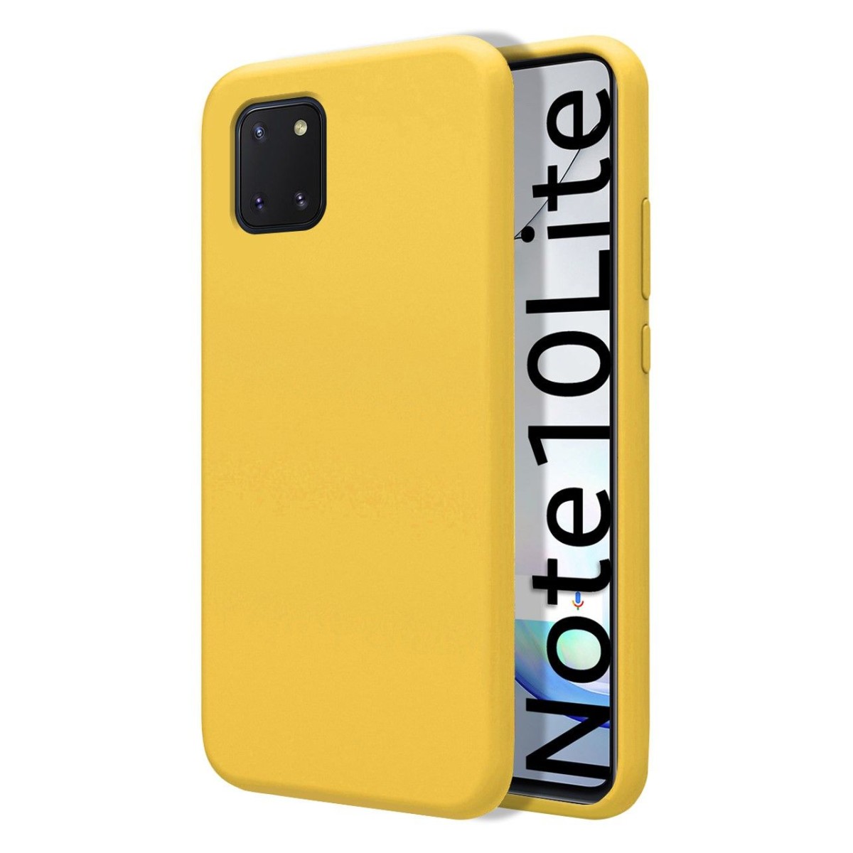 Funda Silicona Líquida Ultra Suave para Samsung Galaxy Note 10 Lite color Amarilla