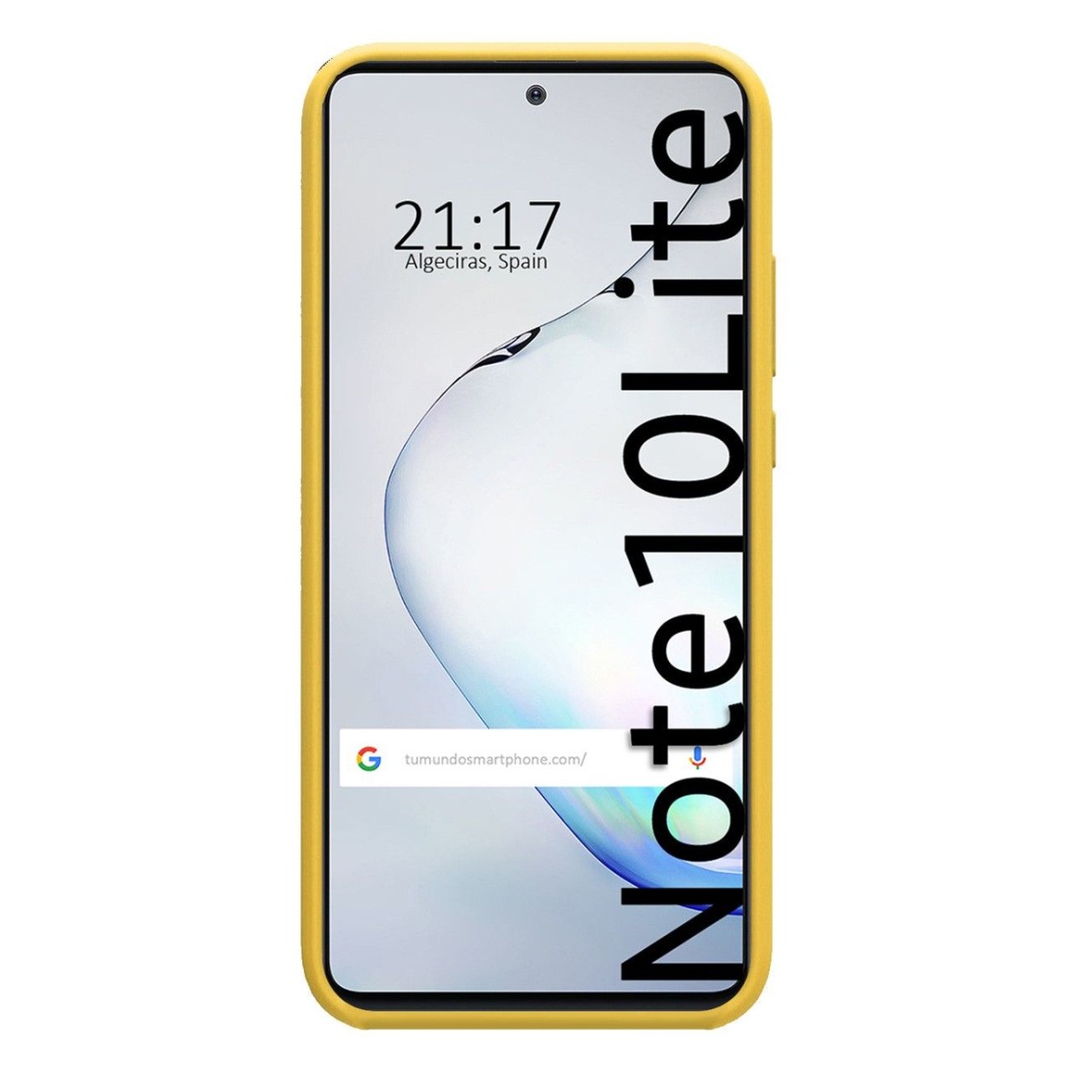 Funda Silicona Líquida Ultra Suave para Samsung Galaxy Note 10 Lite color Amarilla