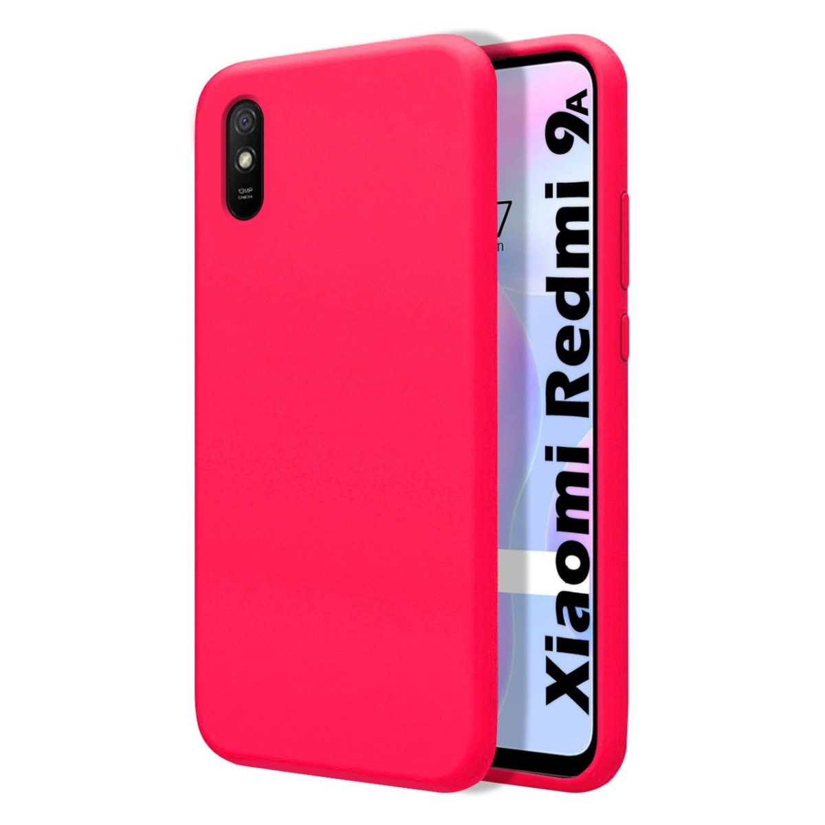Funda Silicona Líquida Ultra Suave para Xiaomi Redmi 9A / 9AT color Rosa Fucsia