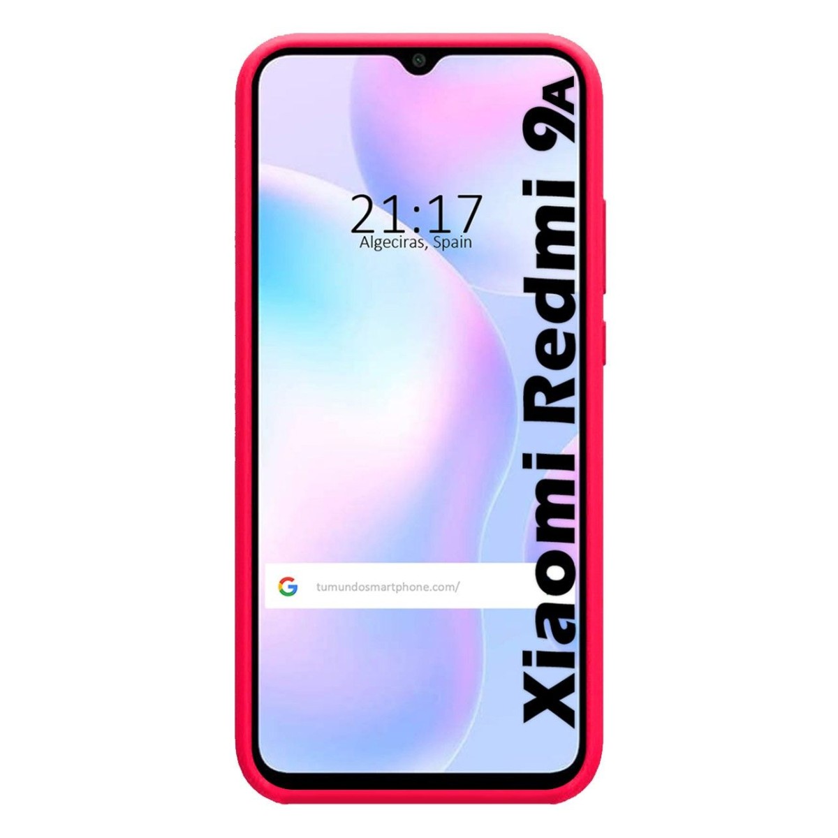 Funda Silicona Líquida Ultra Suave para Xiaomi Redmi 9A / 9AT color Rosa Fucsia
