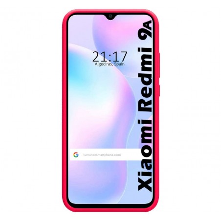 Funda Silicona Líquida Ultra Suave para Xiaomi Redmi 9A / 9AT color Rosa Fucsia