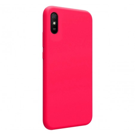 Funda Silicona Líquida Ultra Suave para Xiaomi Redmi 9A / 9AT color Rosa Fucsia