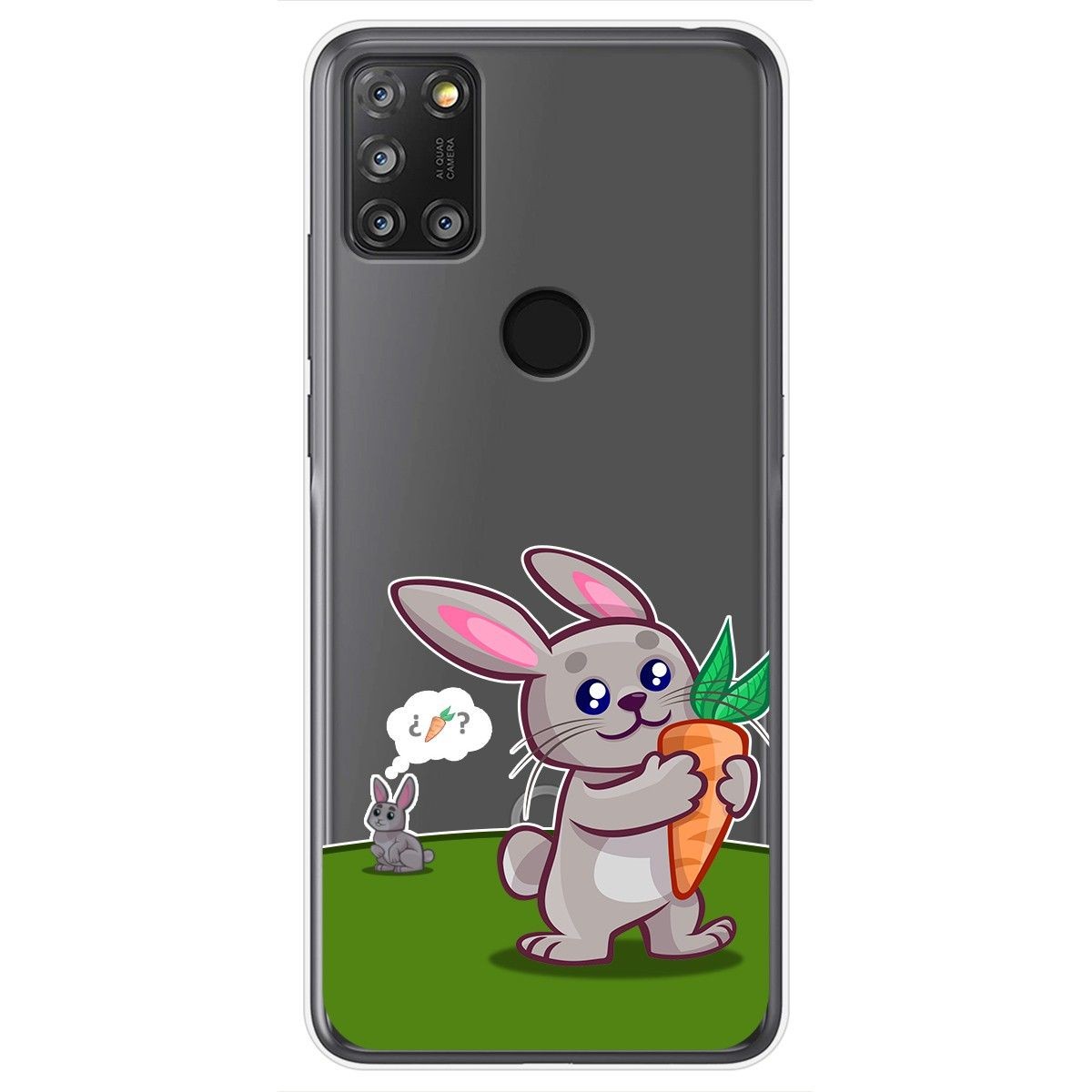 Funda Gel Transparente para Alcatel 3X 4CAM diseño Conejo Dibujos