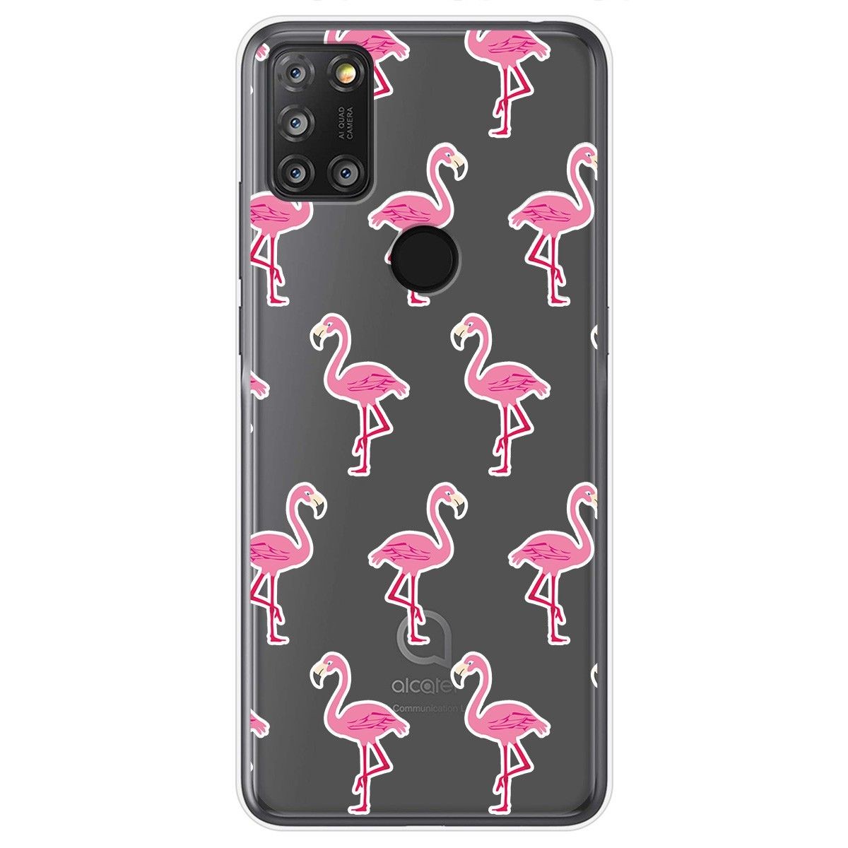 Funda Gel Transparente para Alcatel 3X 4CAM diseño Flamenco Dibujos
