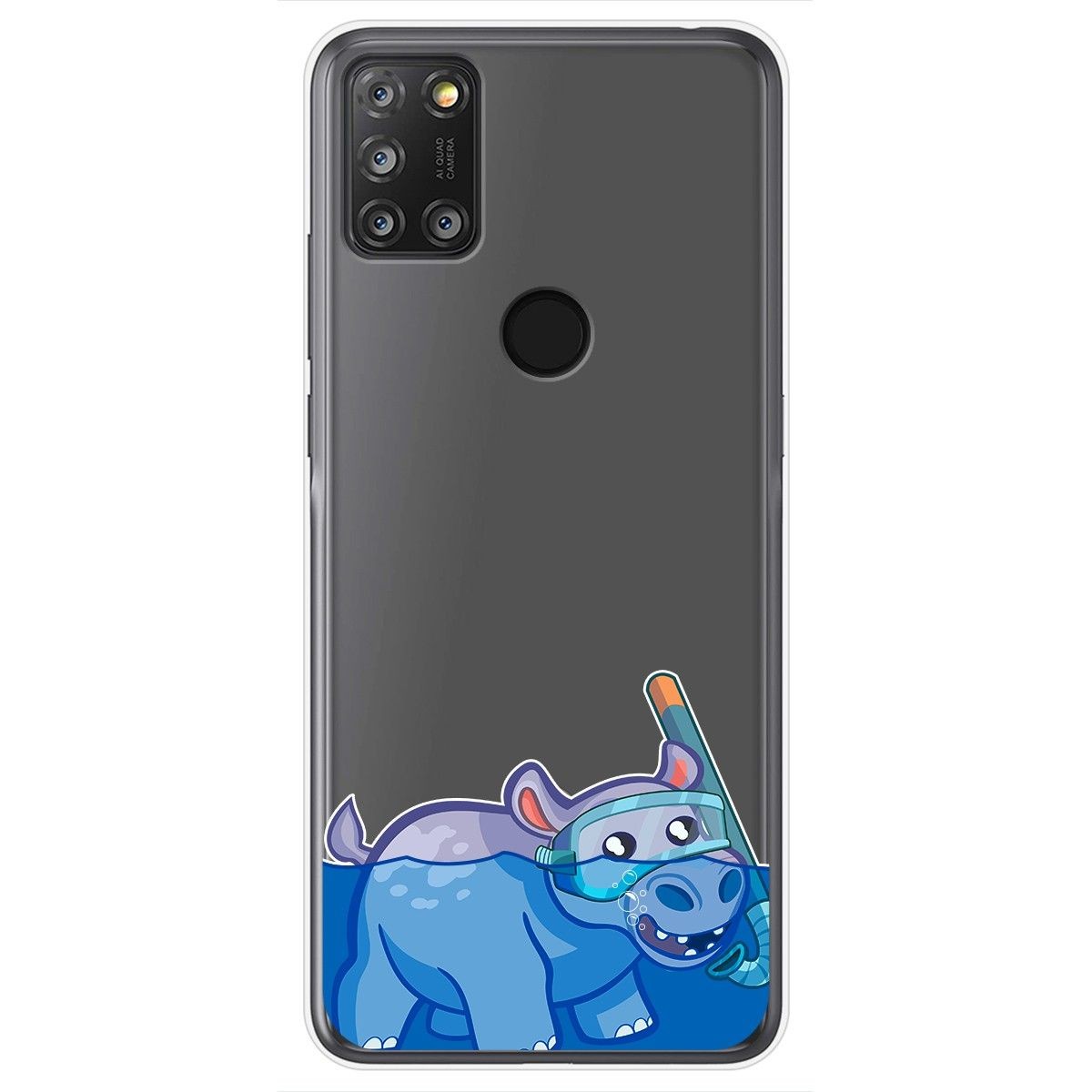 Funda Gel Transparente para Alcatel 3X 4CAM diseño Hipo Dibujos