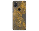 Funda Gel Transparente para Alcatel 3X 4CAM diseño Hojas Dibujos