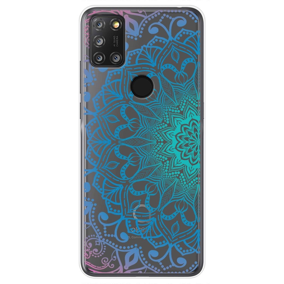 Funda Gel Transparente para Alcatel 3X 4CAM diseño Mandala Dibujos